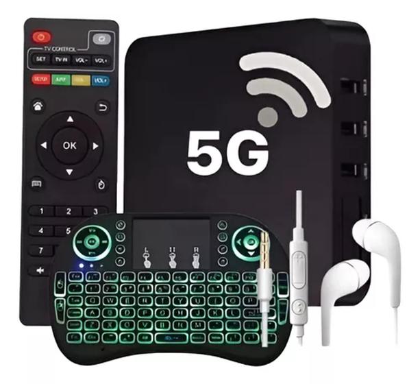 Aparelho Full Box Streaming Mais Top do Mercado - Plus COM APLICATIVO + mini teclado + fone - mxxx Imagem de Aparelho Full Box Streaming Mais Top do Mercado - Plus COM APLICATIVO + mini teclado + fone