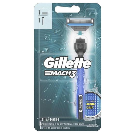 Imagem de Aparelho Gillette Mach3 Acqua Grip Regular