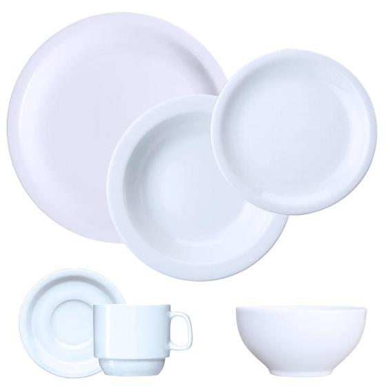 Imagem de Aparelho Jantar Chá 36 Peças C Bowl Cumbuca Porcelana Schmidt 6 Pessoas