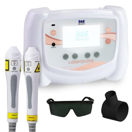 Imagem de Aparelho Laserpulse + P3 660nm + P5 904nm Laserterapia Ibramed