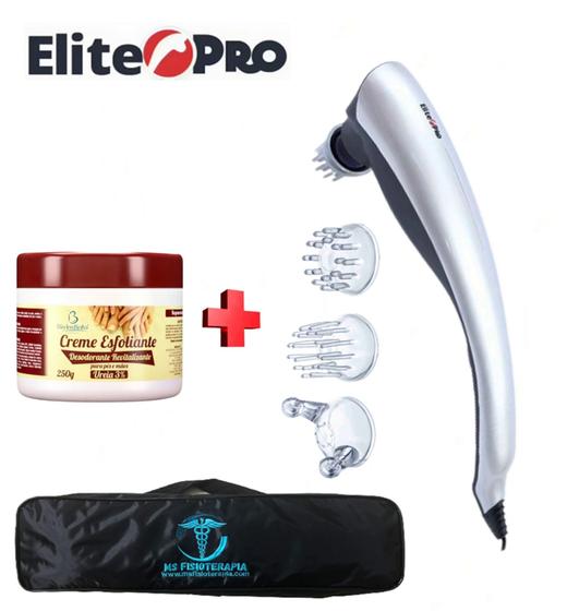 Imagem de Aparelho Massageador Elétrico Profissional Elite Pró+ Creme Esfoliante Pés e Mãos