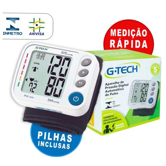 Imagem de Aparelho Medidor de Pressão Arterial Digital - Medidor de Pulso - Pressão do sangue GP400 - G-Tech