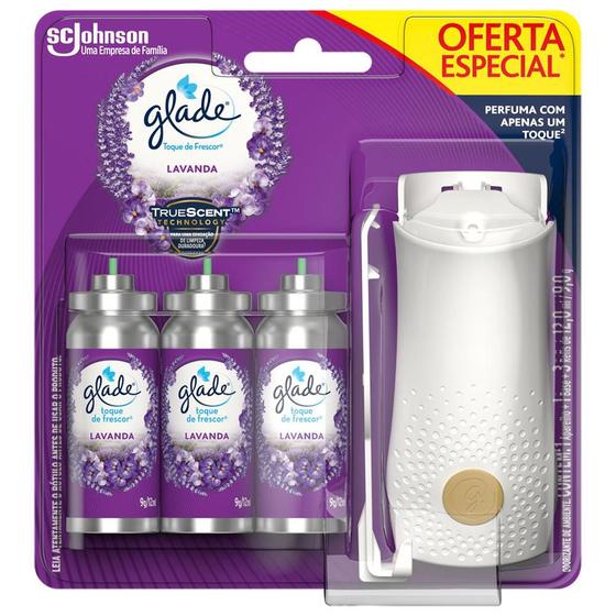 Imagem de Aparelho Odorizador de Ambiente Glade Lavanda Toque de Frescor Blister com 3 refis