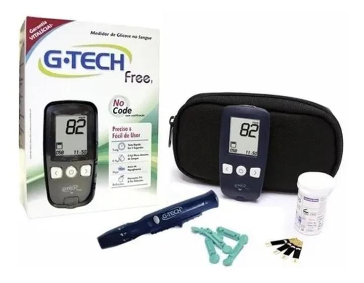 Imagem de Aparelho Para Medição de Glicemia Gtech Free