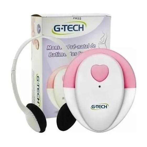 Aparelho Para Ouvir Coração Do Bebê Monitor Pré-Natal G-Tech - Detector ...