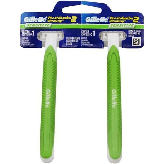 Imagem de Aparelho Prestobarba Gillette Sensitive c/2 Ultragrip - C0759