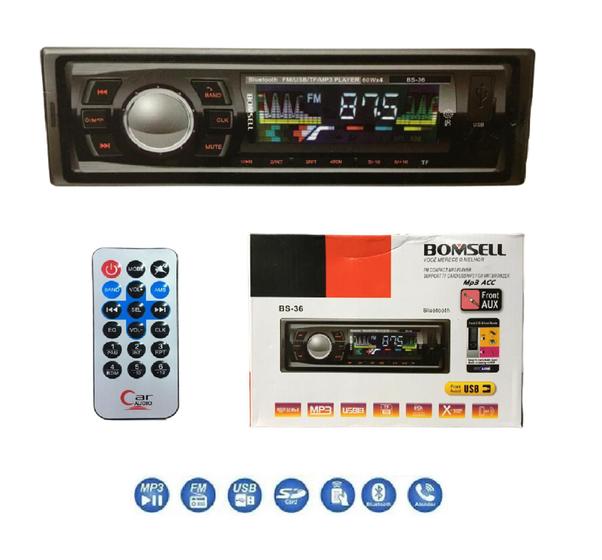 Imagem de Aparelho Som Carro Automotivo Bluetooth, Pendrive, SD, Rádio - BS-36