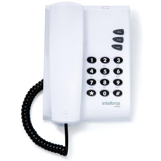 Imagem de Aparelho Telefone Fixo 2 Tipos Toque, Flash Rediscar E Mudo. Homologação: 43141700160