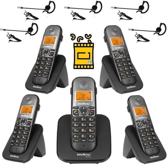 Imagem de Aparelho Telefone Fixo sem fio 4 Ramal Bina e Fone Intelbras