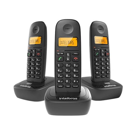 Imagem de Aparelho Telefone Fixo Sem Fio Com 2 Ramais Intelbras Ts2513