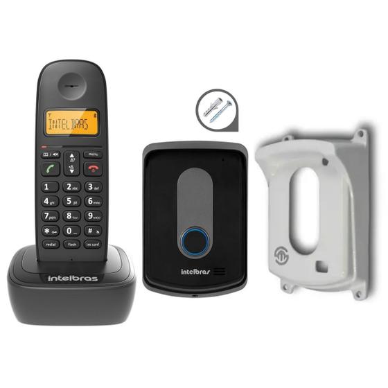 Imagem de Aparelho Telefone Fixo Sem Fio Com Bina Interfone e Protetor