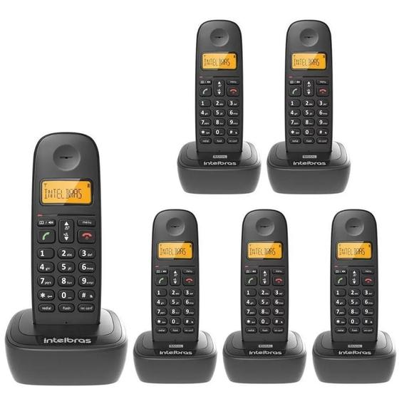 Imagem de Aparelho Telefone Fixo Sem Fio Intelbras Longo Alcance com 5 Ramais