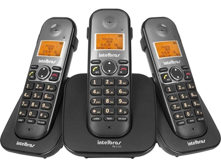 Imagem de Aparelho Telefone Fixo Sem Fio Intelbras Ts 5123 com 2 Ramais e Identificador de Chamadas 