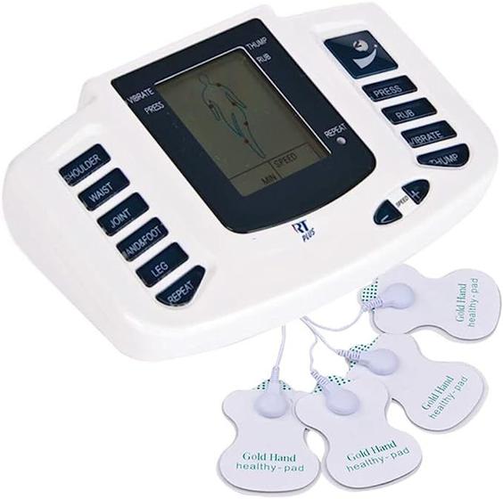 Imagem de Aparelho Tens Profissional Fisioterapia Com Eletrodos  Para Eletroestimulacão