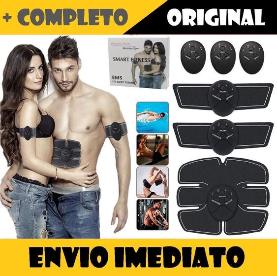 Imagem de Aparelho Tonificador Muscular Estimulador Abdominal Elétrico Fitness Academia Braço Ems Six Pad