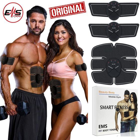 Imagem de Aparelho Tonificador Muscular Estimulador Six Pad Abs Fit One Elétrico Abdômen Braço Perna Biceps Ginástica