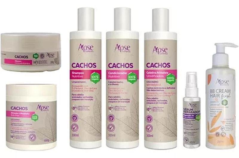 Imagem de Apice Cachos Kit Completo 5 Itens + BB Cream Fresh + Sérum Reparador