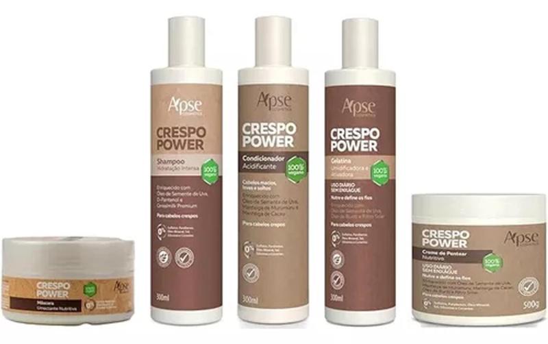 Imagem de Apice Crespo Power Shampoo e Condicionador e Gelatina e Máscara e Creme de Pentear