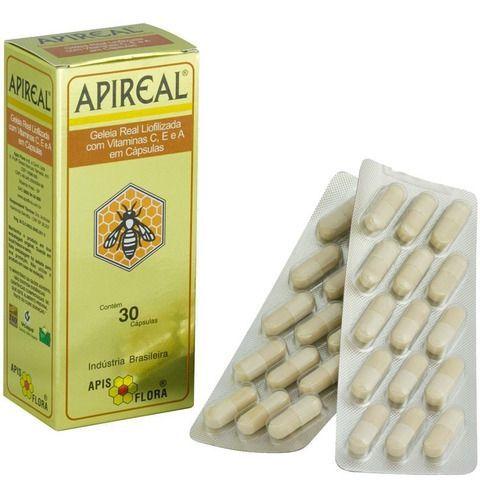 Imagem de Apireal Geleia Real Liofilizada +vitaminas 30 Cáps Apisflora