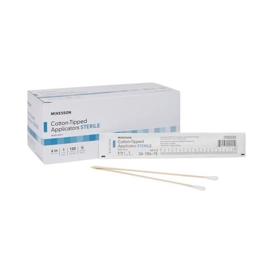 Imagem de Aplicador com Ponta de Algodão Estéril McKesson Swabstick - Pacote com 1000 Unidades