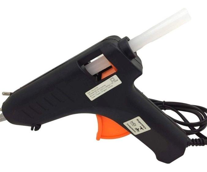 Imagem de Aplicador De Cola Quente Bivolt 12w Com 2 Bastões De Cola - Bestfer