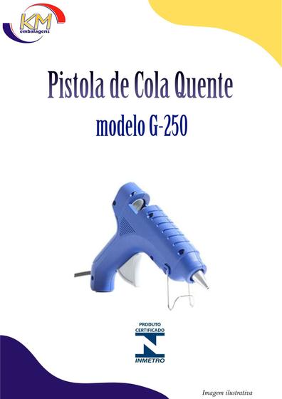 Imagem de Aplicador de cola quente Hobby G-250 azul unid - Rhamos & Brito - tecido, madeira, vidro (14)
