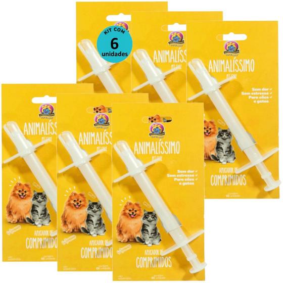 Imagem de Aplicador de Comprimidos AnimalíssimoPara Cães e Gatos Kit Com 6 unidades