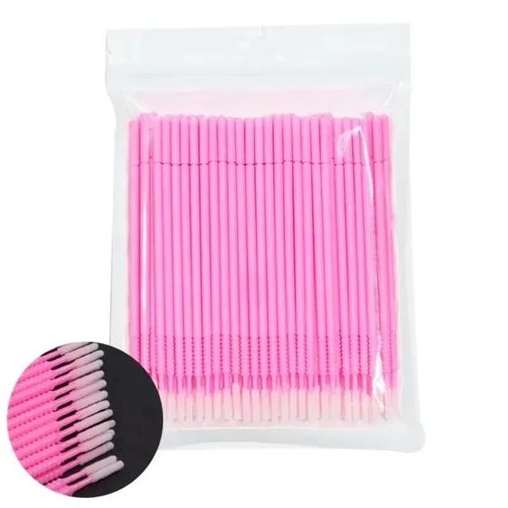 Imagem de Aplicador de Microbrush Descartável (100 Peças) - Para Rímel, Cola e Limpeza