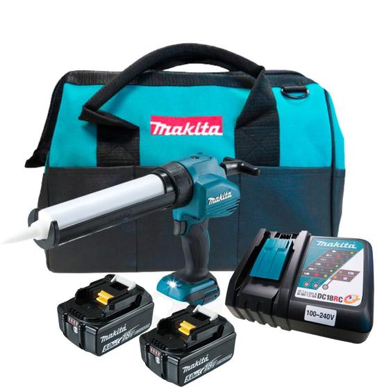 Imagem de Aplicador De Silicone 2 Baterias 18v 5ah Dcg180 Makita Bolsa