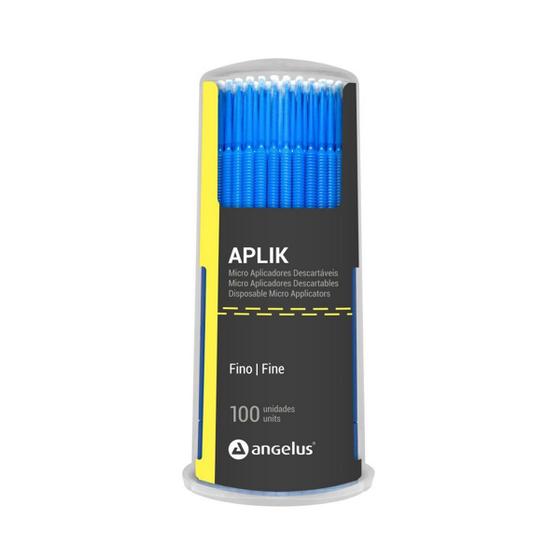 Imagem de Aplicador Fino Azul Com 100UN Aplik - Angelus