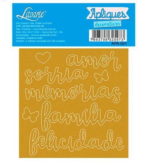 Imagem de Aplique Acrílico Amor Sorria Memorias Familia Apa-001 Litoarte