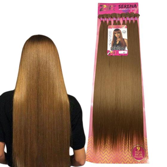 Imagem de Aplique Cabelo Liso Orgânico Serena Tela 80 cm Mega Hair Zhang