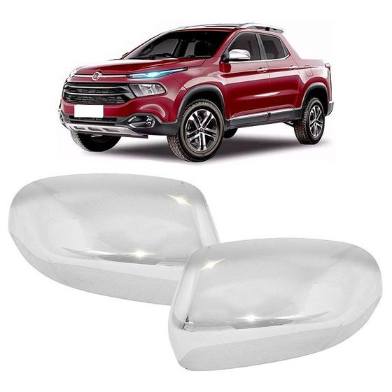 Imagem de Aplique Capa Cromada de Retrovisor Fiat Toro 2017 a 2022