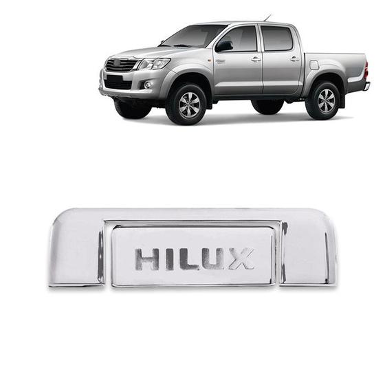 Imagem de Aplique Cromado para Maçaneta Tampa Traseira Hilux 2005 2006 2007 2008 2009 2010 2011 2012