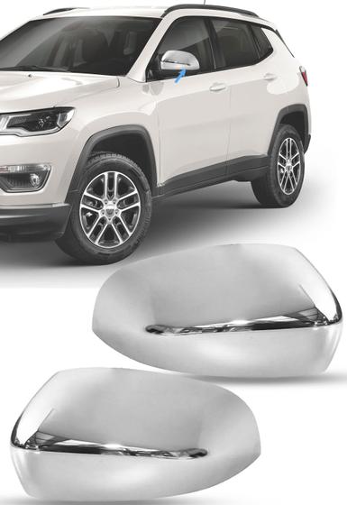 Imagem de Aplique Cromado Retrovisor Jeep Compass 2 Peças