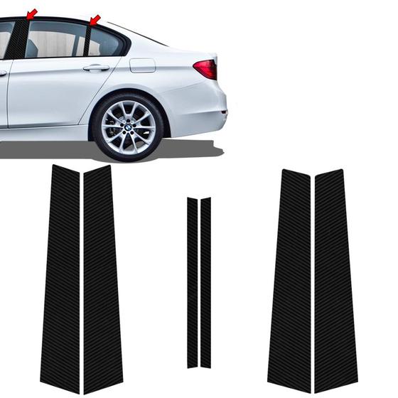 Imagem de Aplique Da Coluna Bmw 320i 328i 330i F30 Adesivo Carbono