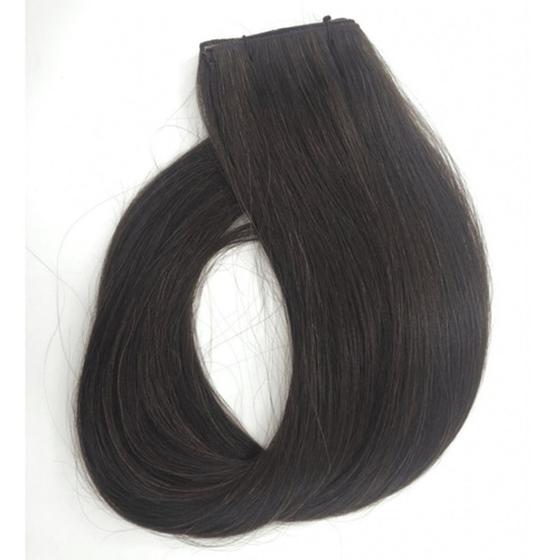 Imagem de Aplique De Cabelo Humano Liso Tic Tac Castanho 50 Cm 50grsec