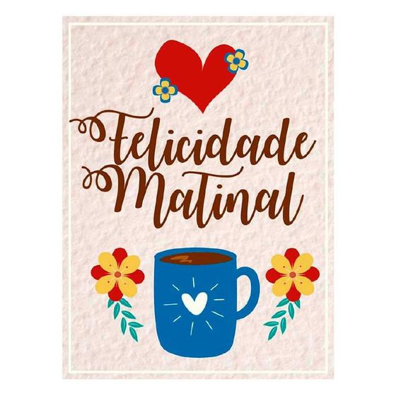 Imagem de Aplique de MDF e Papel - Felicidade Matinal - APM8 - 1119