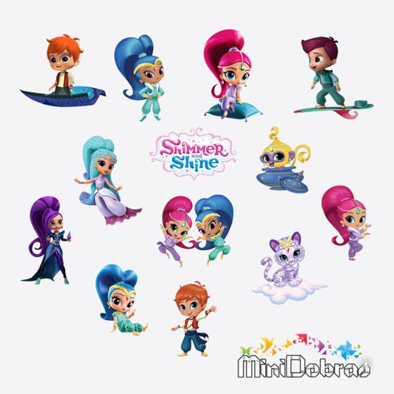 Imagem de Aplique de Papel 5 cm infantil para Lembrancinhas de Festas Shimmer and Shine