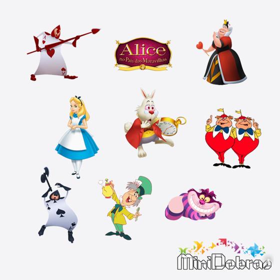 Imagem de Aplique de Papel 9 cm infantil para Lembrancinhas de Festas Alice Cute