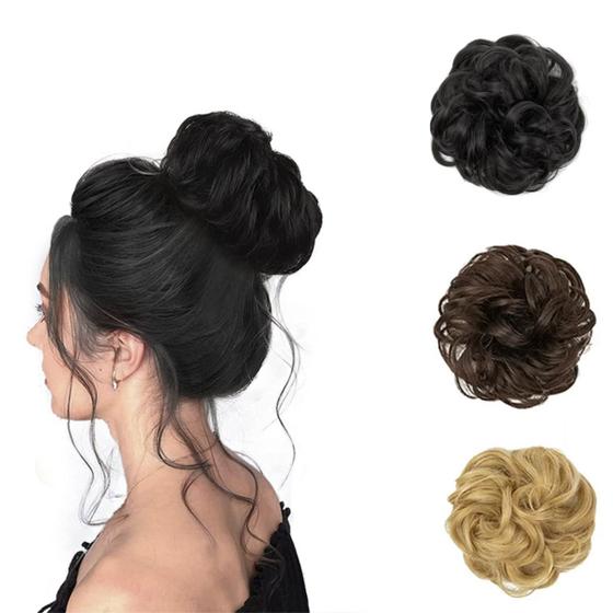Imagem de Aplique Extensões de Coque Grego de Cabelo Sintético