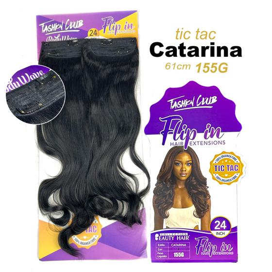 Imagem de Aplique Invisível Tic Tac Mega Hair 60cm Fibra Organica Catarina