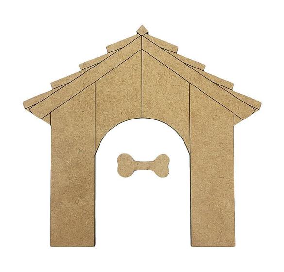 Imagem de Aplique Laser Mdf - Casinha Do Cachorro - 14 Cm
