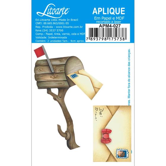 Imagem de Aplique mdf papel litoarte apm4 4x6 cm temas variados