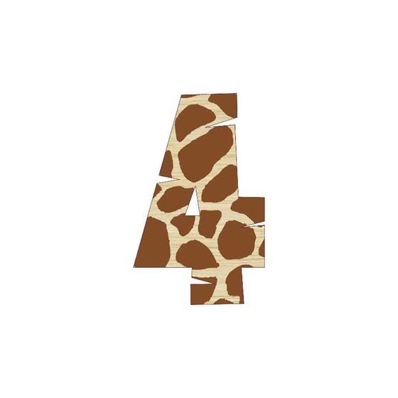 Imagem de Aplique Numeral Safari Girafa 1