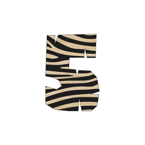 Imagem de Aplique Numeral Safari Zebra 1