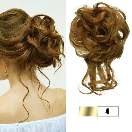 Imagem de Aplique Orgânico para Coque Alto Penteado Elegante c/ Pontas