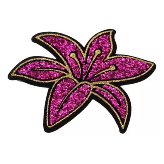 Imagem de Aplique Patch 10 Peças Flor De Lotus 4x4cm Brilho
