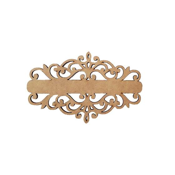 Placa Retangular Aplique Placa Retangular Arabesco Laser - MDF Madeira - Universo do MDF ...
