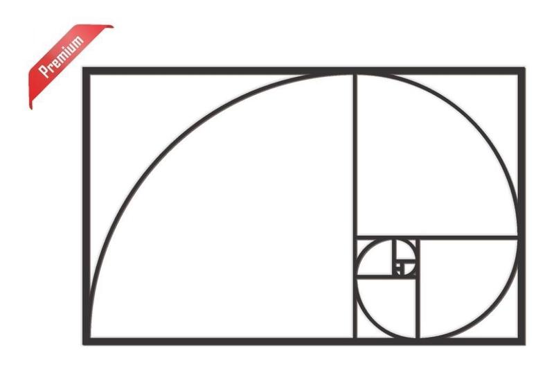 Imagem de Aplique Sequencia Fibonacci 60cm Da Vinci Proporção Áurea